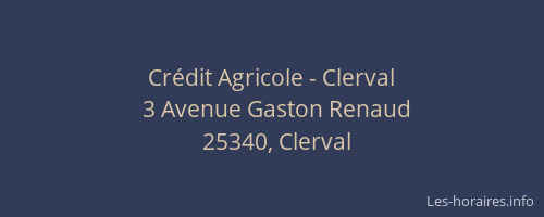 Crédit Agricole - Clerval