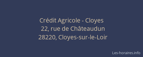 Cr&eacute;dit Agricole - Cloyes