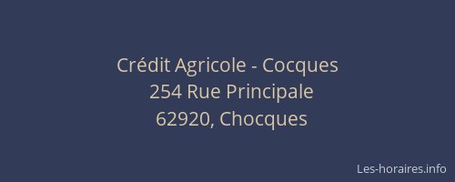 Cr&eacute;dit Agricole - Cocques