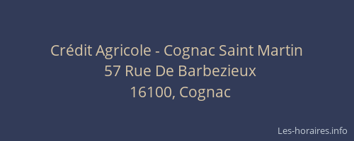 Crédit Agricole - Cognac Saint Martin