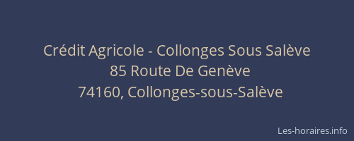 Crédit Agricole - Collonges Sous Salève