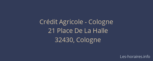 Cr&eacute;dit Agricole - Cologne