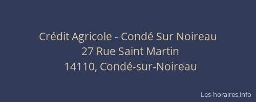 Cr&eacute;dit Agricole - Cond&eacute; Sur Noireau