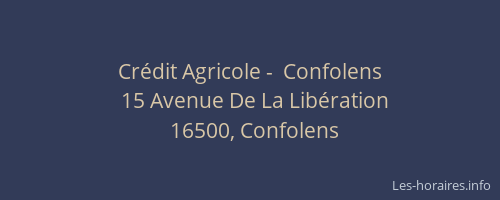 Cr&eacute;dit Agricole -  Confolens