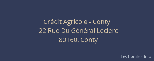 Crédit Agricole - Conty