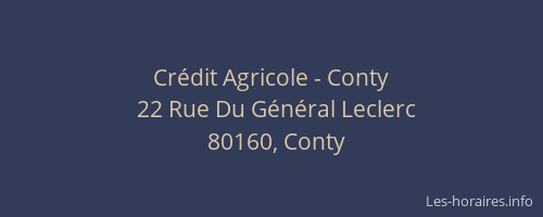 Cr&eacute;dit Agricole - Conty