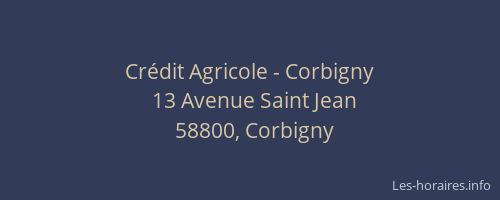 Cr&eacute;dit Agricole - Corbigny