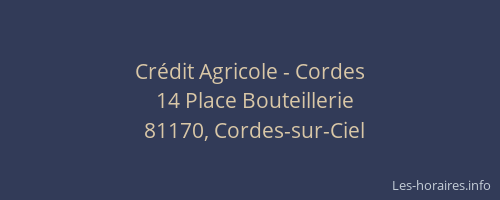 Crédit Agricole - Cordes