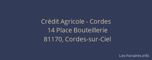 Cr&eacute;dit Agricole - Cordes