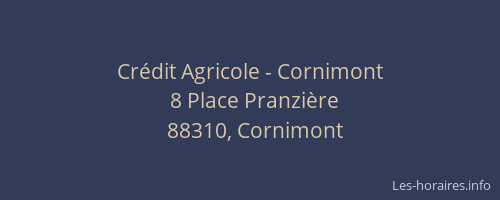 Cr&eacute;dit Agricole - Cornimont