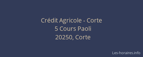 Crédit Agricole - Corte