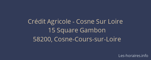 Cr&eacute;dit Agricole - Cosne Sur Loire