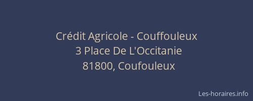 Crédit Agricole - Couffouleux