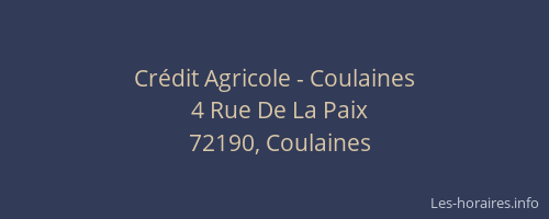 Crédit Agricole - Coulaines