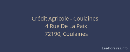 Cr&eacute;dit Agricole - Coulaines
