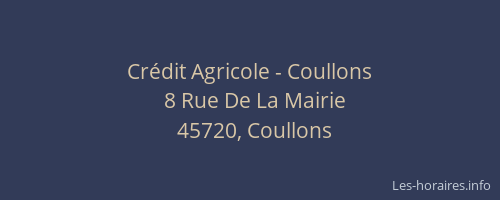 Cr&eacute;dit Agricole - Coullons
