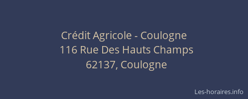 Cr&eacute;dit Agricole - Coulogne