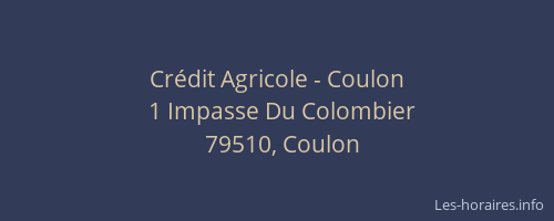 Crédit Agricole - Coulon