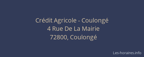 Crédit Agricole - Coulongé