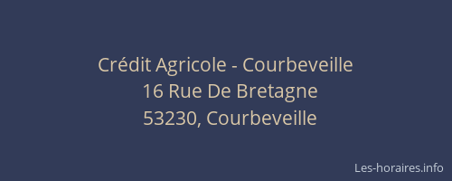 Cr&eacute;dit Agricole - Courbeveille