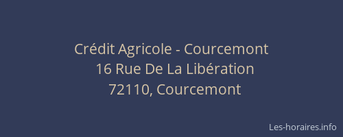 Crédit Agricole - Courcemont