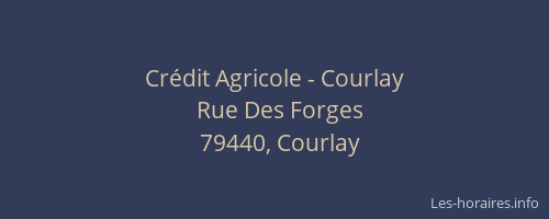 Cr&eacute;dit Agricole - Courlay