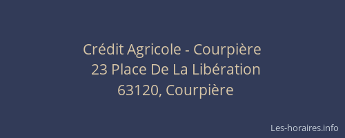 Cr&eacute;dit Agricole - Courpi&egrave;re