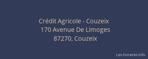Crédit Agricole - Couzeix