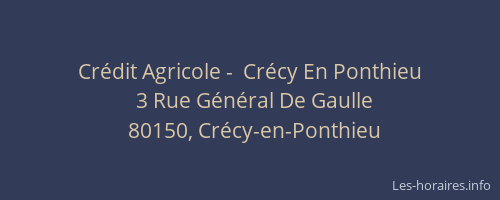 Crédit Agricole -  Crécy En Ponthieu