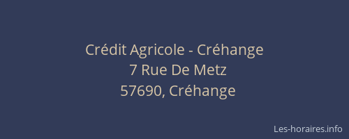 Cr&eacute;dit Agricole - Cr&eacute;hange