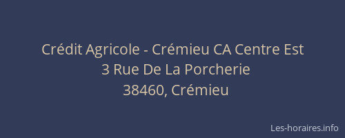 Crédit Agricole - Crémieu CA Centre Est