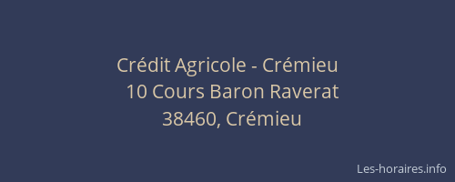 Crédit Agricole - Crémieu