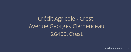 Crédit Agricole - Crest