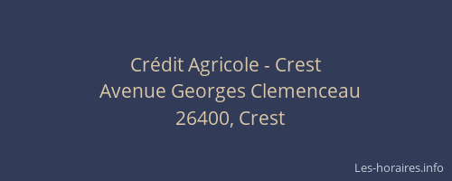 Cr&eacute;dit Agricole - Crest