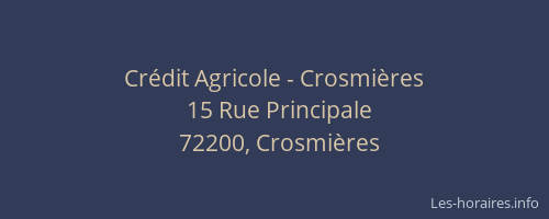 Crédit Agricole - Crosmières