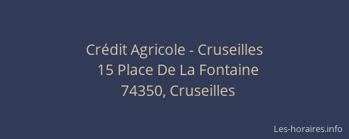 Cr&eacute;dit Agricole - Cruseilles