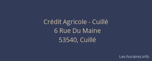 Cr&eacute;dit Agricole - Cuill&eacute;