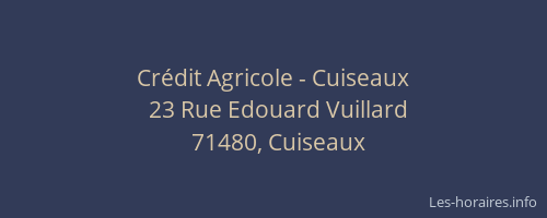 Cr&eacute;dit Agricole - Cuiseaux
