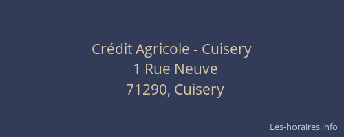 Cr&eacute;dit Agricole - Cuisery