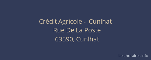 Crédit Agricole -  Cunlhat
