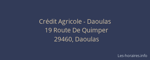 Cr&eacute;dit Agricole - Daoulas