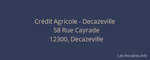 Crédit Agricole - Decazeville
