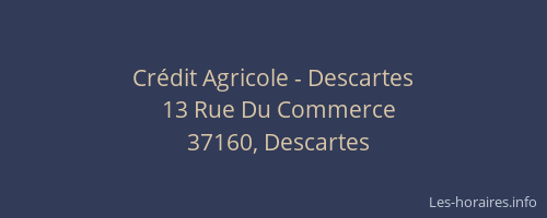 Crédit Agricole - Descartes