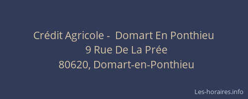 Cr&eacute;dit Agricole -  Domart En Ponthieu