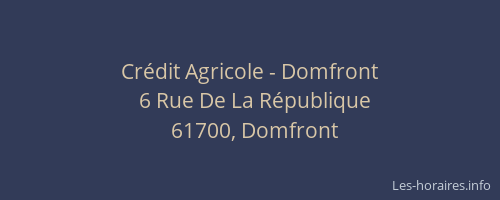 Crédit Agricole - Domfront