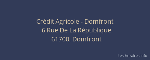 Cr&eacute;dit Agricole - Domfront