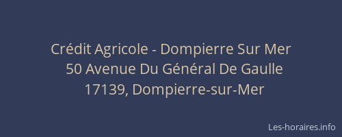 Crédit Agricole - Dompierre Sur Mer