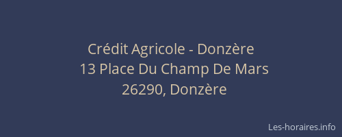 Cr&eacute;dit Agricole - Donz&egrave;re