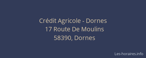 Crédit Agricole - Dornes