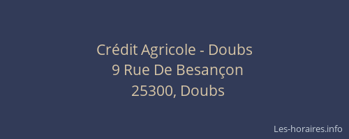 Cr&eacute;dit Agricole - Doubs